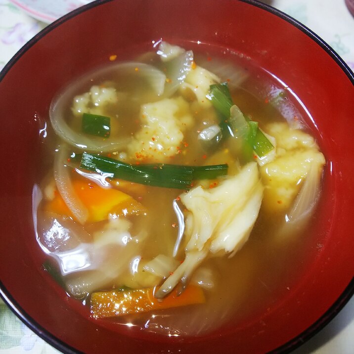 残り野菜ですいとん